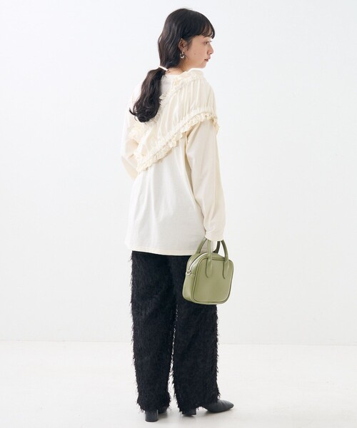 FREAK'S STORE（フリークスストア）の「フェザリー パンツ/イージーパンツ（その他パンツ・レディース・ブラック/オフホワイト・ﾌﾘ-）」の11枚目の写真