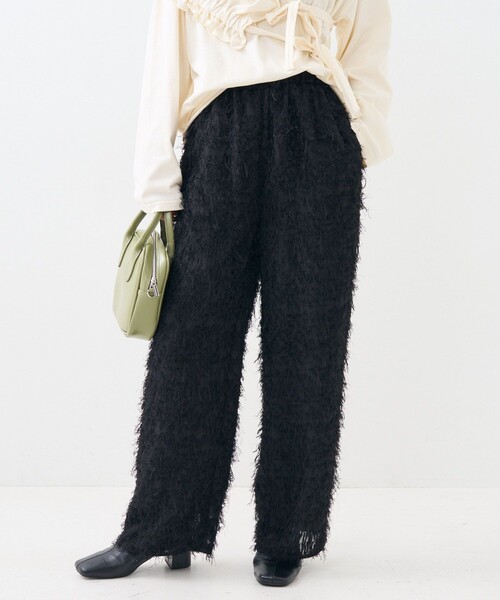 【完売品】FREAK'S STORE フェザリーパンツ　黒 新品】FREAKS STORE フェザリーパンツ イージーパンツ ブ
