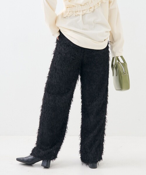 FREAK'S STORE（フリークスストア）の「フェザリー パンツ/イージーパンツ（その他パンツ・レディース・ブラック/オフホワイト・ﾌﾘ-）」の15枚目の写真
