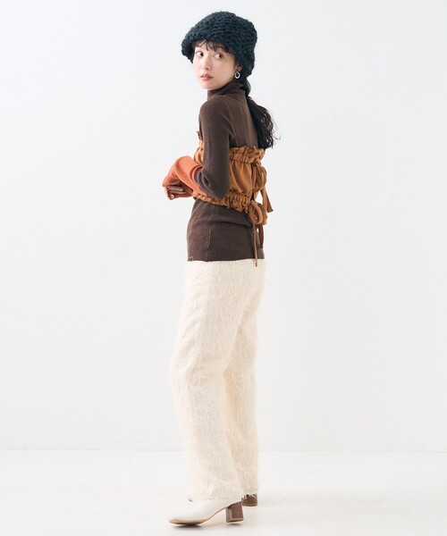 FREAK'S STORE（フリークスストア）の「フェザリー パンツ/イージーパンツ（その他パンツ・レディース・ブラック/オフホワイト・ﾌﾘ-）」の19枚目の写真