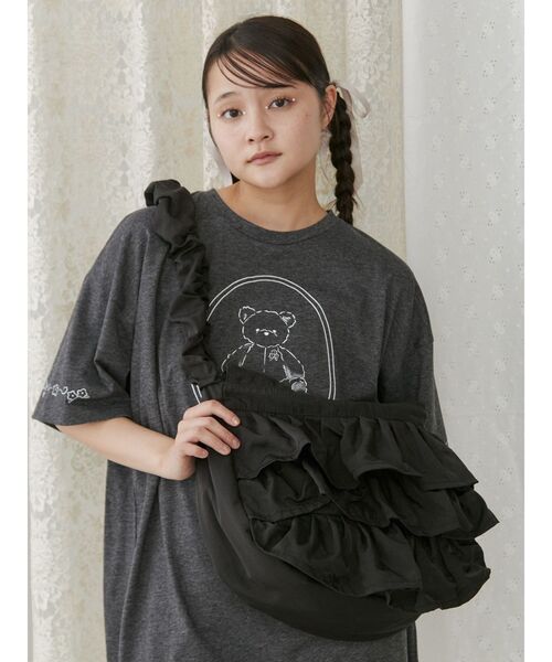 merry jenny（メリージェニー）の「くしゅくしゅショルダーフリルbag（ショルダーバッグ・レディース・ピンク/オフホワイト/ブラック・FREE）」の14枚目の写真