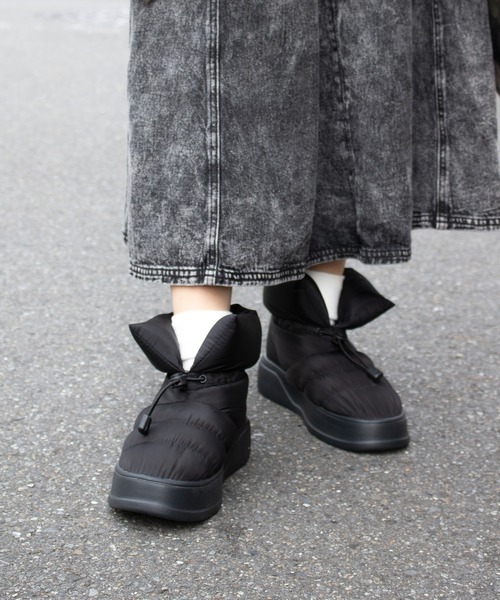 moz（モズ）の「moz(モズ) パデット (はっ水)ドロストショートブーツ（ブーツ・レディース・ホワイト/ベージュ/ブラック・LL/M/L/S）」の14枚目の写真