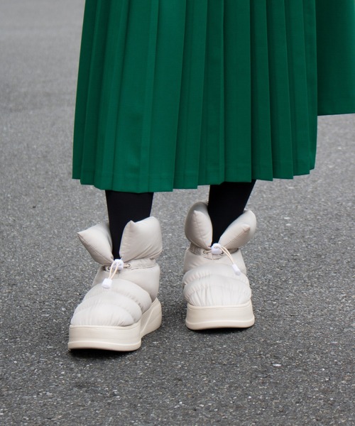 moz（モズ）の「moz(モズ) パデット (はっ水)ドロストショートブーツ（ブーツ・レディース・ホワイト/ベージュ/ブラック・LL/M/L/S）」の11枚目の写真