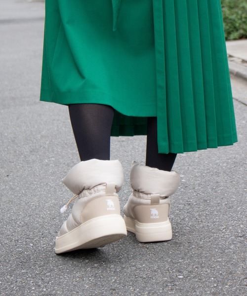 moz（モズ）の「moz(モズ) パデット (はっ水)ドロストショートブーツ（ブーツ・レディース・ホワイト/ベージュ/ブラック・LL/M/L/S）」の10枚目の写真