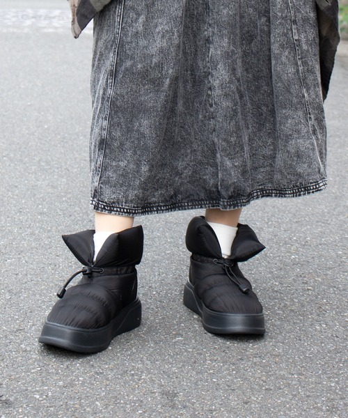 moz（モズ）の「moz(モズ) パデット (はっ水)ドロストショートブーツ（ブーツ・レディース・ホワイト/ベージュ/ブラック・LL/M/L/S）」の16枚目の写真