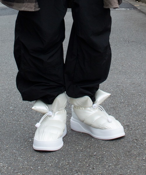 moz（モズ）の「moz(モズ) パデット (はっ水)ドロストショートブーツ（ブーツ・レディース・ホワイト/ベージュ/ブラック・LL/M/L/S）」の17枚目の写真