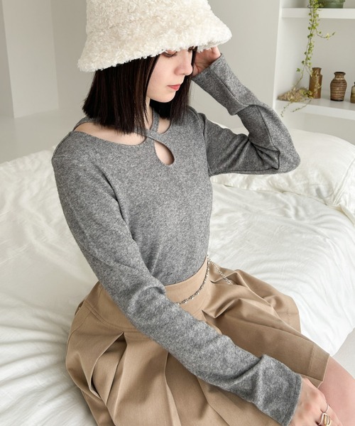 Heather（ヘザー）の「クロスネックカットソー　987352（Tシャツ/カットソー・レディース・ブラック/グレー/ピンク・FREE）」の21枚目の写真