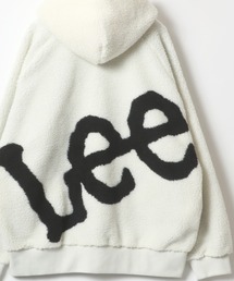 Lee（リー）の「Lee/リー オーバーサイズ シープボア ビッグロゴ フルジップパーカー フーディー レディース メンズ（ブルゾン）」