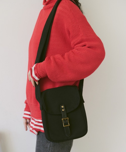 Libra Cue（リブラ キュー）の「ポストマンミニショルダー（ショルダーバッグ・レディース・ブラック/アイボリー・FREE）」の8枚目の写真