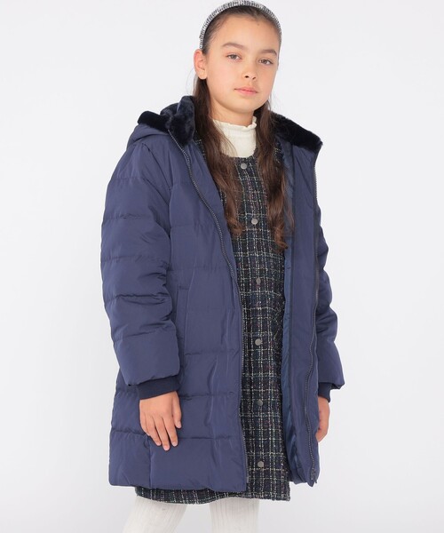 新品　シップス　ダウンコート　ネイビー　サイズ36 定価37000 SHIPS（シップス）の「SHIPS KIDS:140～150cm /〈手洗い可能