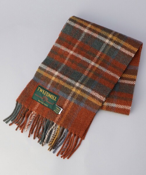 FREAK'S STORE(フリークスストア)の「限定展開 TWEED MILL/ツイードミル 別注PURE NEW WOOL マフラー(マフラー・レディース・イエロー/オフホワイト/グリーン/チャコールグレー/レッド/オレンジ・ONE SIZE)」の6枚目の写真
