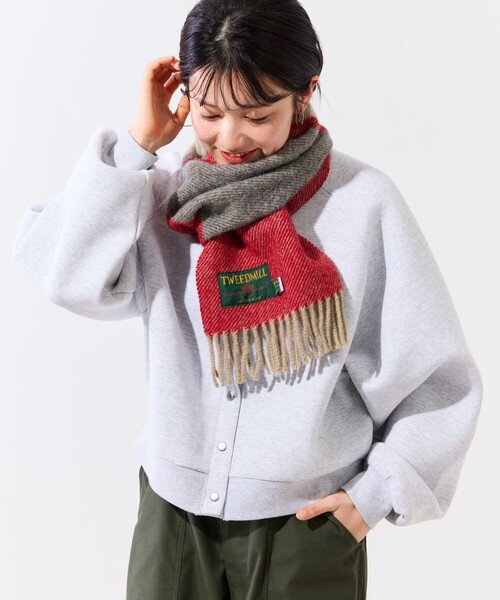 FREAK'S STORE(フリークスストア)の「限定展開 TWEED MILL/ツイードミル 別注PURE NEW WOOL マフラー(マフラー・レディース・イエロー/オフホワイト/グリーン/チャコールグレー/レッド/オレンジ・ONE SIZE)」の12枚目の写真