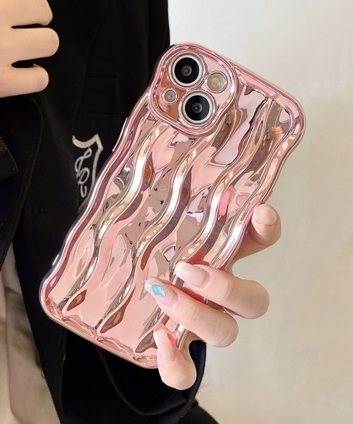 lit.Cy（リットシー）の「ウェーブデザインスマホケース　iPhoneケース（スマホケース/カバー・レディース・ピンク/オフホワイト/ブラック/シルバー/ブルー系その他/ピンク系その他・C/D/A/B/E/F）」の6枚目の写真