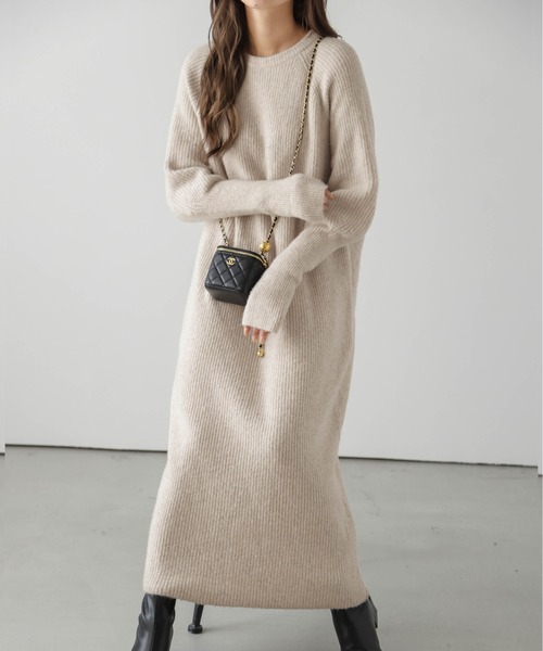 La-gemme(ラジェム)の「リブニットワンピース(ワンピース・レディース・グレー/オートミール/ブラック・フリー)」の17枚目の写真