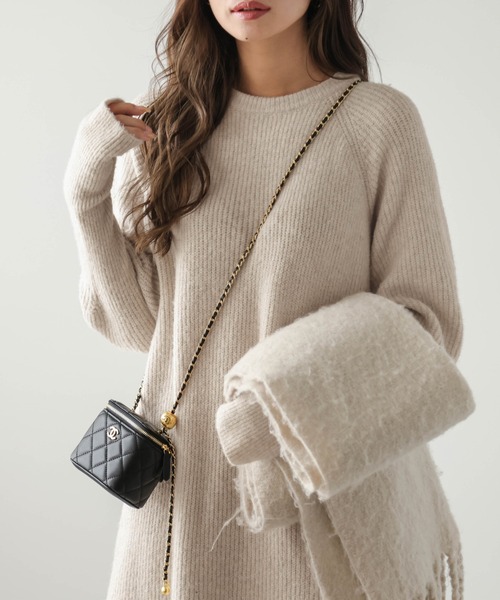 La-gemme(ラジェム)の「リブニットワンピース(ワンピース・レディース・グレー/オートミール/ブラック・フリー)」の16枚目の写真