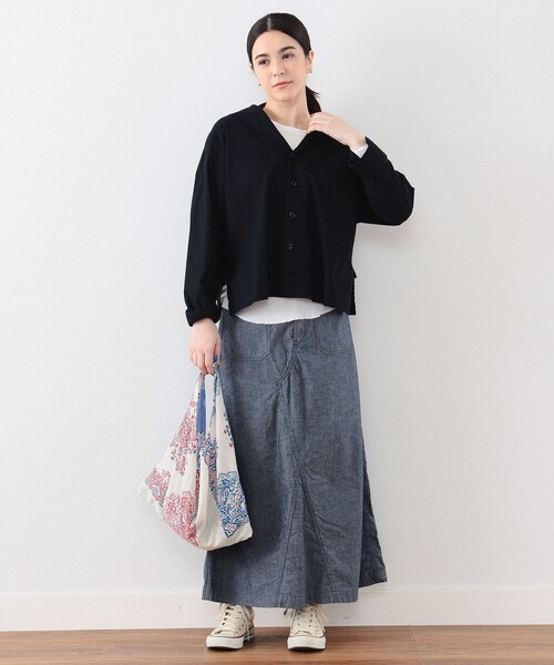 BEAMS BOY(ビームスボーイ)の「BEAMS BOY / イレギュラー バンダナ バッグ(トートバッグ・レディース・オレンジ/イエロー/オフホワイト/ネイビー・ONE SIZE)」の5枚目の写真
