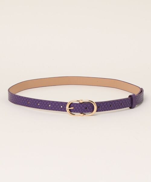 STYLEBLOCK(スタイルブロック)の「レザー調ベルト(ベルト・レディース・パープル/ベージュ/グレー/ホワイト/ブラック/ダークグリーン/ブラウン・FREE)」の7枚目の写真