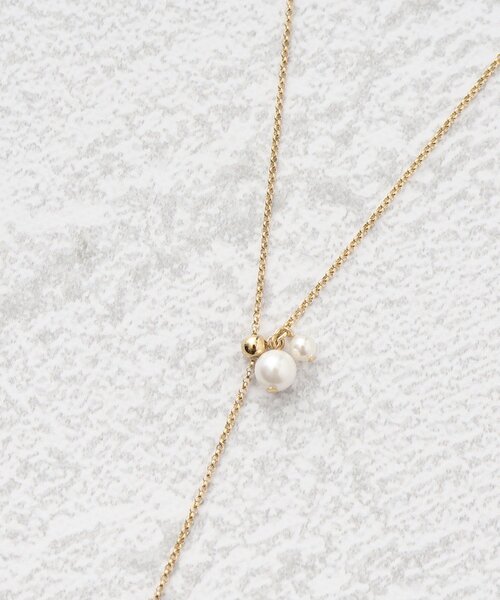 OPAQUE.CLIP（オペークドットクリップ）の「◆貝パールスライドネックレス（ネックレス・レディース・シルバー/ゴールド・00）」の4枚目の写真