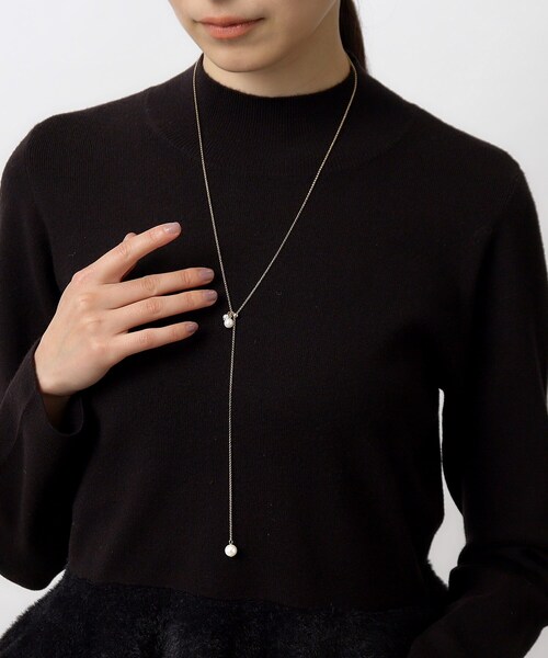 OPAQUE.CLIP（オペークドットクリップ）の「◆貝パールスライドネックレス（ネックレス・レディース・シルバー/ゴールド・00）」の6枚目の写真