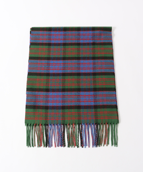 PIACENZA（ピアチェンツァ）の「【PIACENZA / ピアチェンツァ】シルクカシミアタータンチェック 37*175（マフラー・メンズ・ブラック・FREE）」の2枚目の写真