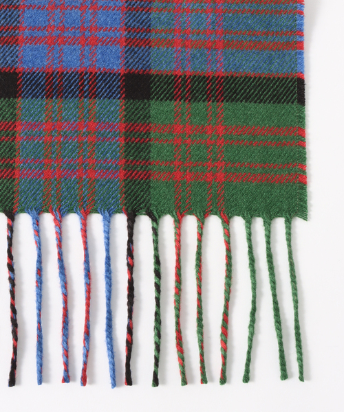 PIACENZA（ピアチェンツァ）の「【PIACENZA / ピアチェンツァ】シルクカシミアタータンチェック 37*175（マフラー・メンズ・ブラック・FREE）」の3枚目の写真