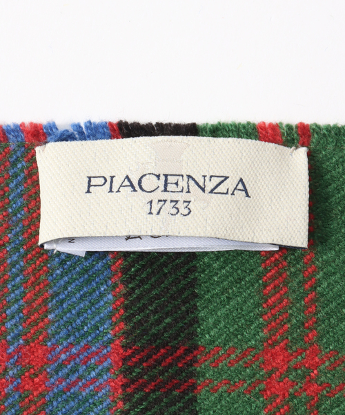 PIACENZA（ピアチェンツァ）の「【PIACENZA / ピアチェンツァ】シルクカシミアタータンチェック 37*175（マフラー・メンズ・ブラック・FREE）」の4枚目の写真