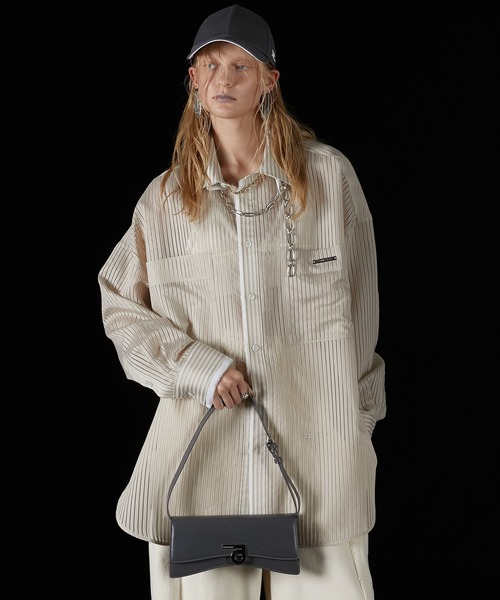 PRANK PROJECT(プランクプロジェクト)の「シアーストライプシャツ / Sheer Stripe Shirt(シャツ/ブラウス・レディース・ブルー/ベージュ/ホワイト・FREE)」の3枚目の写真