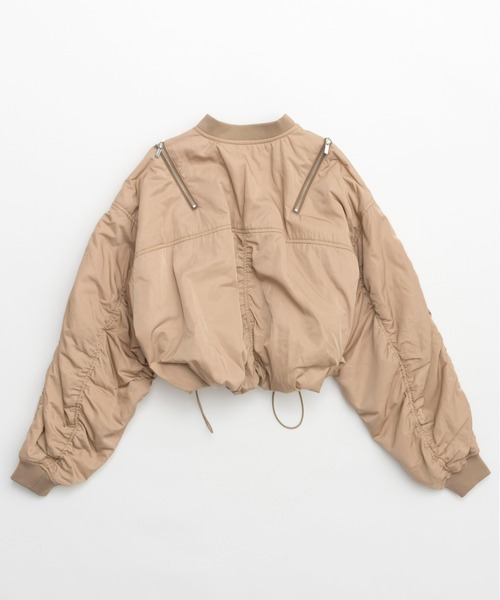 ですぐ届く Shoulder Zip Nylon Blouson/ショルダージップ 