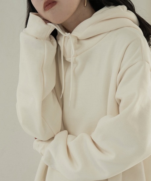 lawgy(ラウジー)の「hood sweat tiered op / フードスウェットティアードワンピ(ワンピース・レディース・グレー系その他/アイボリー/ブラック・FREE)」の10枚目の写真