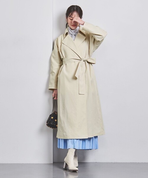 UNITED ARROWS（ユナイテッドアローズ）の「ドルマンスリーブ トレンチコート（トレンチコート・レディース・オリーブ/オフホワイト/ベージュ・34/36/38）」の4枚目の写真