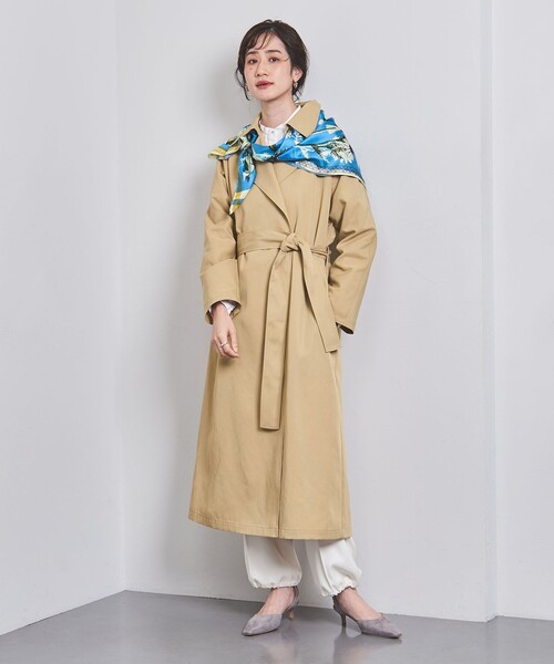 UNITED ARROWS（ユナイテッドアローズ）の「ドルマンスリーブ トレンチコート（トレンチコート・レディース・オリーブ/オフホワイト/ベージュ・34/36/38）」の8枚目の写真