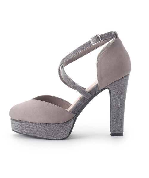 ESPERANZA(エスペランサ)の「クロスストラップハイヒールセパレートパンプス 結婚式二次会 パーティー 24SS(パンプス・レディース・グレー系/ブラック系/ピンク系5・22.0cm/22.5cm/23.0cm/23.5cm/24.0cm/24.5cm)」の9枚目の写真