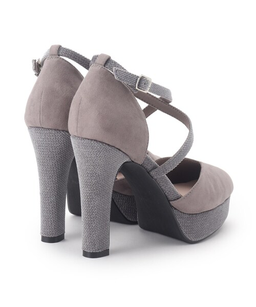 ESPERANZA(エスペランサ)の「クロスストラップハイヒールセパレートパンプス 結婚式二次会 パーティー 24SS(パンプス・レディース・グレー系/ブラック系/ピンク系5・22.0cm/22.5cm/23.0cm/23.5cm/24.0cm/24.5cm)」の10枚目の写真