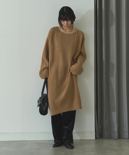 LIENCOEUR(リアンクール)の「ボートネックルーズスリーブワンピース(ワンピース・レディース・ライトピンク/アイボリー/ベージュ/ブラック・FREE)」の8枚目の写真