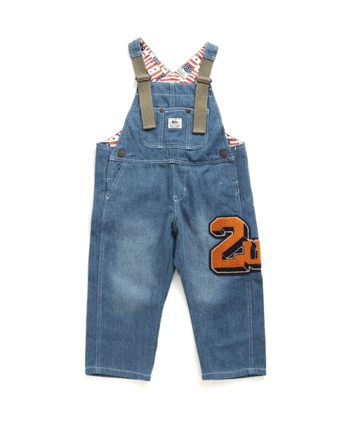 F.O.KIDS(エフオーキッズ)の「オーバーオール(サロペット/オーバーオール・キッズ・キナリ/インディゴブルー/カーキ・120/140/110/130/100/90/80)」の1枚目の写真