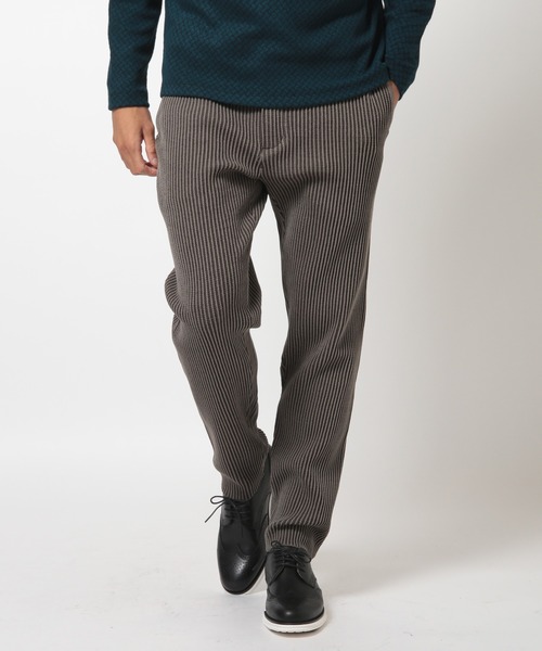 MEN'S BIGI（メンズビギ）の「たて畝ニットイージーパンツ（その他パンツ・メンズ・ブルー/チャコールグレー・02/03/01）」の2枚目の写真
