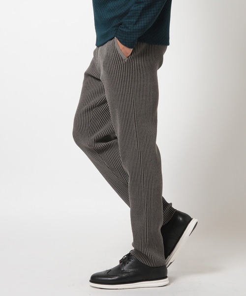 MEN'S BIGI（メンズビギ）の「たて畝ニットイージーパンツ（その他パンツ・メンズ・ブルー/チャコールグレー・02/03/01）」の6枚目の写真