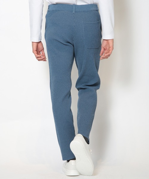 MEN'S BIGI（メンズビギ）の「たて畝ニットイージーパンツ（その他パンツ・メンズ・ブルー/チャコールグレー・02/03/01）」の5枚目の写真