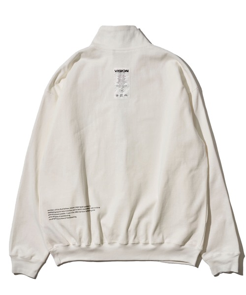VISION STREET WEAR(ヴィジョンストリートウェア)の「【VISION STREET WEAR】13オンス ヘビーウェイトハーフジップ(スウェット・レディース・ライトグレー/ホワイト/ブラック/ネイビー・X-LARGE/MEDIUM/LARGE)」の8枚目の写真