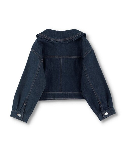EDWIN（エドウィン）の「【Ou? by EDWIN】ビッグ襟フリルGジャン（デニムジャケット・キッズ・ネイビー・100/150/130/140/120/110）」の10枚目の写真