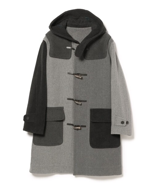 BEAMS PLUS（ビームスプラス）の「ヘリンボーン パネル ダッフルコート（ダッフルコート・メンズ・グレー・M/S/L/XL）」の3枚目の写真