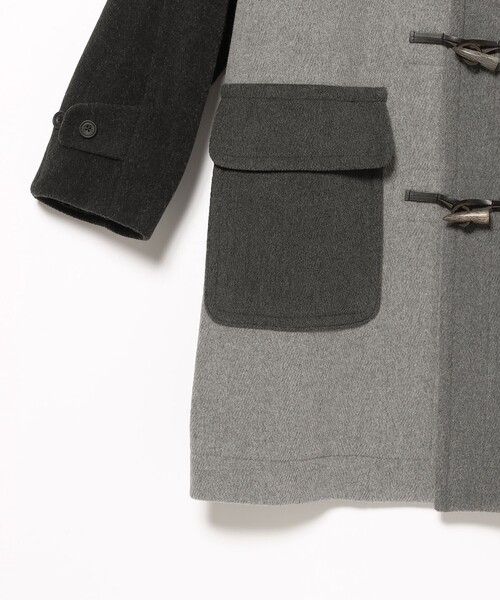 BEAMS PLUS（ビームスプラス）の「ヘリンボーン パネル ダッフルコート（ダッフルコート・メンズ・グレー・M/S/L/XL）」の7枚目の写真
