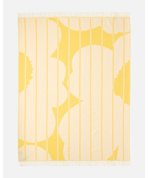 marimekko イエロー ブランケット 140cm x 200cm マリメッコ シングル