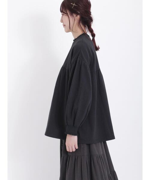 Samansa Mos2（サマンサ モスモス）の「ギャザー切替スウェット（Tシャツ/カットソー・レディース・グレー/オフホワイト/ブラック・F）」の13枚目の写真