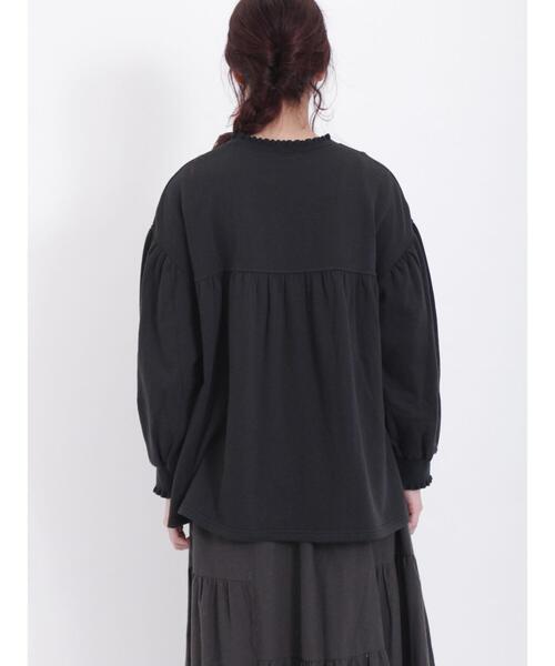 Samansa Mos2（サマンサ モスモス）の「ギャザー切替スウェット（Tシャツ/カットソー・レディース・グレー/オフホワイト/ブラック・F）」の14枚目の写真