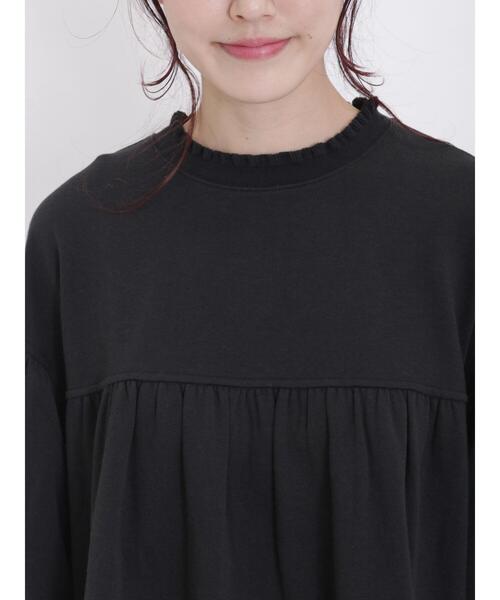 Samansa Mos2（サマンサ モスモス）の「ギャザー切替スウェット（Tシャツ/カットソー・レディース・グレー/オフホワイト/ブラック・F）」の15枚目の写真