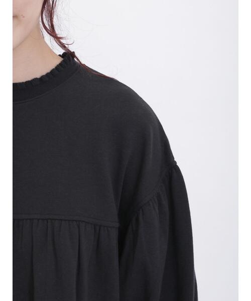 Samansa Mos2（サマンサ モスモス）の「ギャザー切替スウェット（Tシャツ/カットソー・レディース・グレー/オフホワイト/ブラック・F）」の16枚目の写真