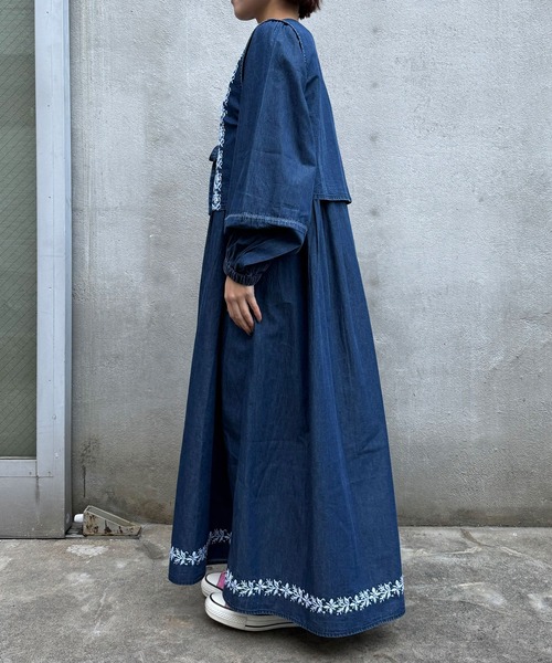 CIAOPANIC（チャオパニック）の「INDIAベストセットデニム刺繍