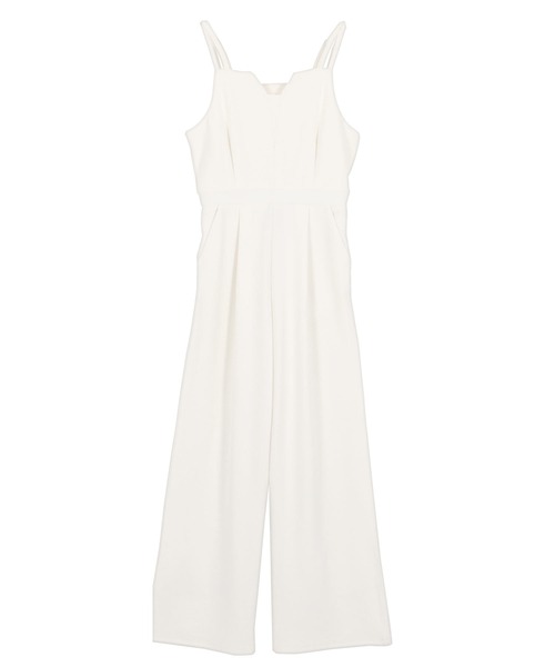 KOBE LETTUCE（コウベレタス）の「[ ストレッチ×ノーアイロン ] 細見えストレッチデザインキャミオールインワン（つなぎ/オールインワン・レディース・ブラック/モカ/チャコール/ホワイト系・M/PM）」の13枚目の写真