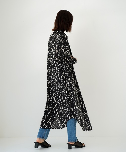 CIEL'AIR（シエルエアー）の「Print Shirt Dress（シャツワンピース・レディース・ブラック・FREE）」の9枚目の写真